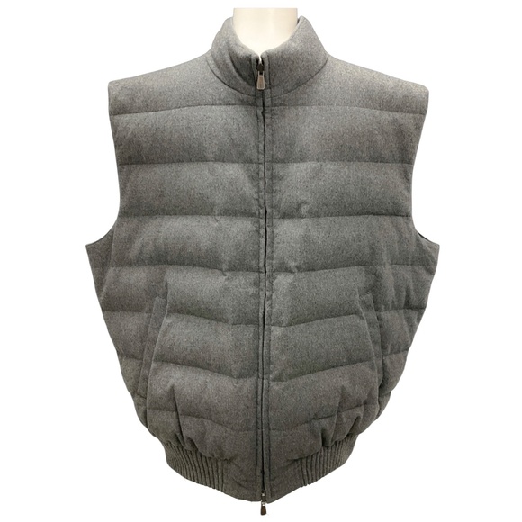 LORO PIANA MEN'S GREY REVERSIBLE STORM SYSTEM RAIN & WIND PROTECTION VEST - Picture 4 of 10